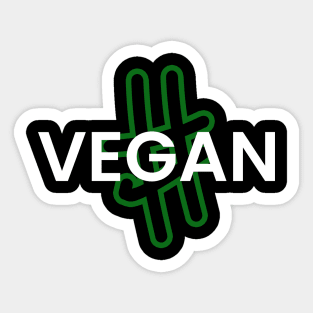 Hashtag Vegan Sticker